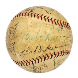 1931 New York Yankees / Brooklyn Dodgers Team-Signed Baseball