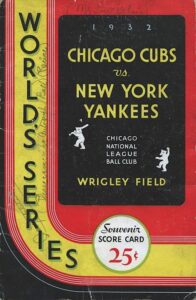 1932 Cubs vs. Yankees World Series Program