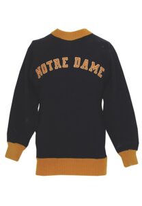 1932 Laurie Vejar Notre Dame Worn Warm-Up Sweater