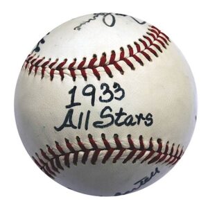 1933 All-Stars Autographed Baseball