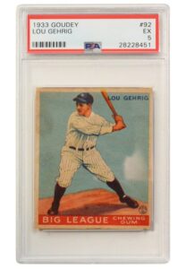 1933 Goudey Lou Gehrig #92 Baseball Card