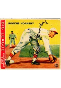 1933 Rogers Hornsby St. Louis Cardinals Autographed Goudey Card