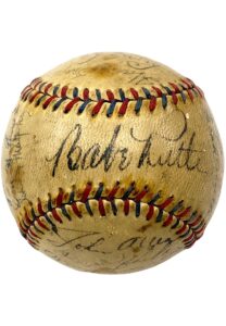 1934 NY Yankees Team-Signed Baseball With Babe Ruth