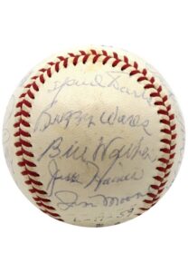 1934 St. Louis Cardinals “Gashouse Gang” Team-Signed ONL Baseball Signed in 1959