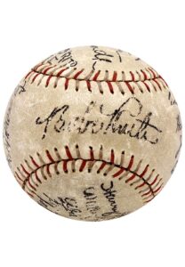 1935 Boston Braves Team-Signed Baseball With Ruth