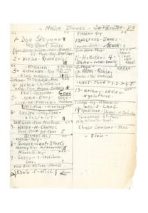 1935 Frank Sinatra “Hoboken Four” Setlist from Major Bowes Amateur Hour