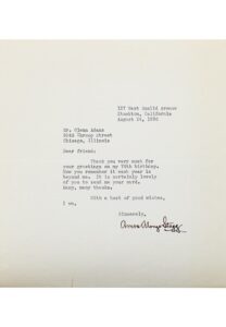 1936 Amos Alonzo Stagg Autographed Typed Letter 