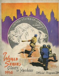 1936 World Series Giants vs. Yankees Program