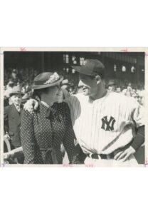 1937 Mr. & Mrs. Lou Gehrig Wire Photo