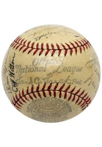 1937 New York Giants Team Signed ONL Baseball