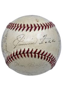 1939 Boston Red Sox Team-Signed OAL Baseball With Jimmie Foxx