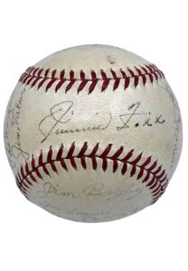 1939 Boston Red Sox Team-Signed OAL Baseball With Jimmy Foxx