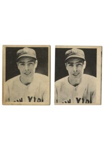 1939 Joe DiMaggio Play Ball Cards – Black & White, One w Red “Sample” On Back