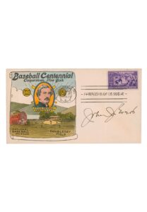 1939 John Evers Signed Baseball Centennial First Day Cover