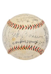 1939 New York Giants Signed Ball With Honus Wagner