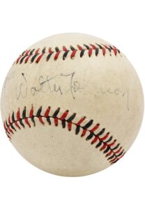 1940 Walter Johnson Single-Signed Baseball