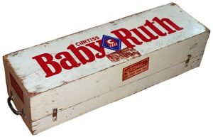 1940s Baby Ruth Candy Bar Wooden Shipping Crate & Vintage Retail Sign