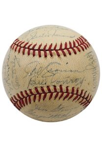 1940s Hall Of Famers & Stars Multi-Signed Baseball