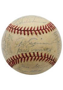 1940s Hall Of Famers & Stars Multi-Signed Baseball