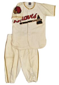 1940s Milwaukee Braves Child’s Flannel Home Uniform