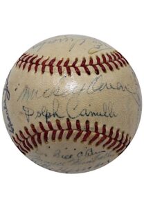 1941 Brooklyn Dodgers/New York Giants Team-Signed Baseball