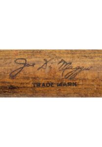 1941 Joe DiMaggio NY Yankees Game-Used Bat – Likely Used During The Hit Streak