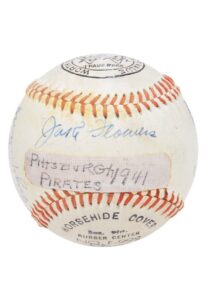 1941 Pittsburgh Pirates Team Signed Baseball with Honus Wagner