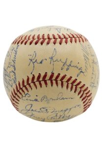 1942 NY Yankees Team Signed OAL Baseball