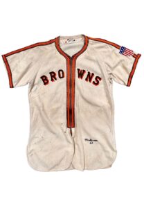 1943 George McQuinn St. Louis Browns Game-Used Home Flannel Jersey