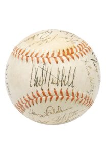 1943 New York Giants Team Signed Baseball