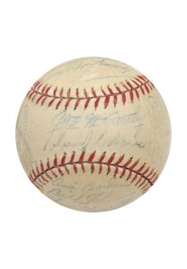 1943 NY Yankees World Championship Team Autographed Baseball