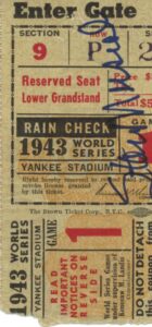 1943 World Series Program & Ticket Stub Autographed by Stan Musial