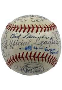 1944 NY Yankees Team-Signed Ball