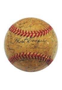 1944 St. Louis Cardinals World Championship Team Autographed Baseball