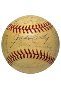 1945 New York Yankees Team-Signed Baseball