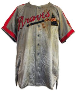 1947-1948 Ernie White Atlanta Braves Game-Used Satin Road Jersey