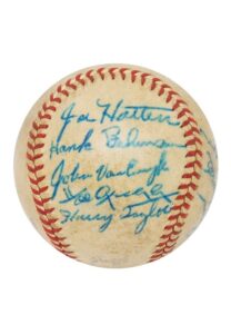 1947 Brooklyn Dodgers Team Autographed Baseball with Rookie Jackie Robinson Signature