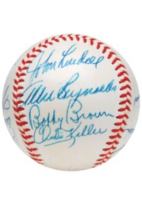 1947 New York Yankees Team-Signed Baseball with DiMaggio & Berra