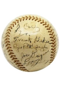 1947 “Old Timers At The Stadium” Multi-Signed Baseball Including Cobb, Speaker & More