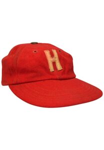 1948-49 Nels Potter Boston Braves Game-Used & Autographed Cap & 1950s Havana Lions Game-Used Cap