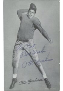 1948-66 Encapsulated Exhibit Vintage Autographed NFL & MLB Trading Cards Including Otto Graham & Elroy Hirsch