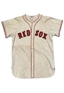 1948 Bobby Doerr Boston Red Sox Game-Used & Autographed Flannel Jersey