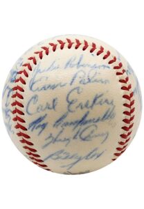 1948 Brooklyn Dodgers Team-Signed Baseball Including Robinson & Campanella