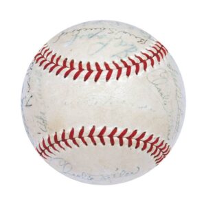 1948 NY Yankees Team Autographed Baseball