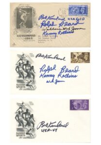 1948 USA Olympics Basketball Signed Stamp Cachets