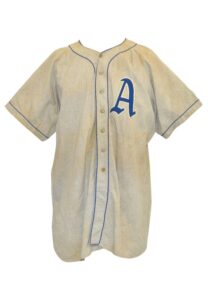 1949 Don White Philadelphia Athletics Game-Used Road Flannel Jersey