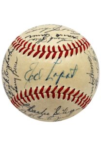 1949 New York Yankees Team Signed Baseball