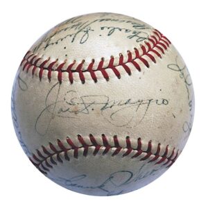 1949 NY Yankees Team Autographed Baseball