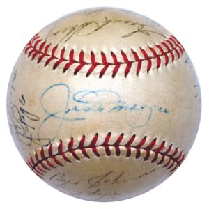 1949 NY Yankees World Championship Team Autographed Baseball