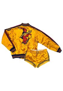 1950-51 Ike Borsavage Philadelphia Warriors Player Worn Satin Jacket & Shorts